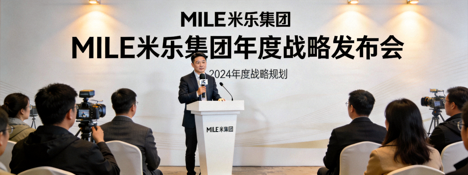 MILE米乐集团新闻发布会现场，高管分享年度战略