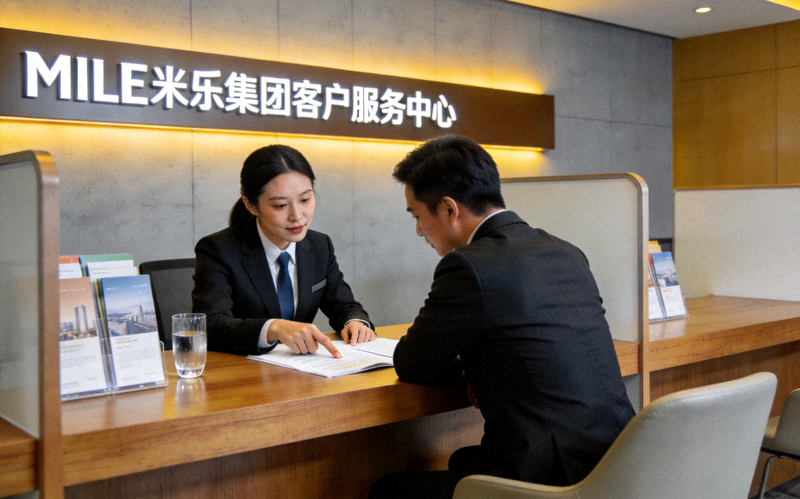 MILE米乐集团客户服务中心，专业顾问正在接待客户